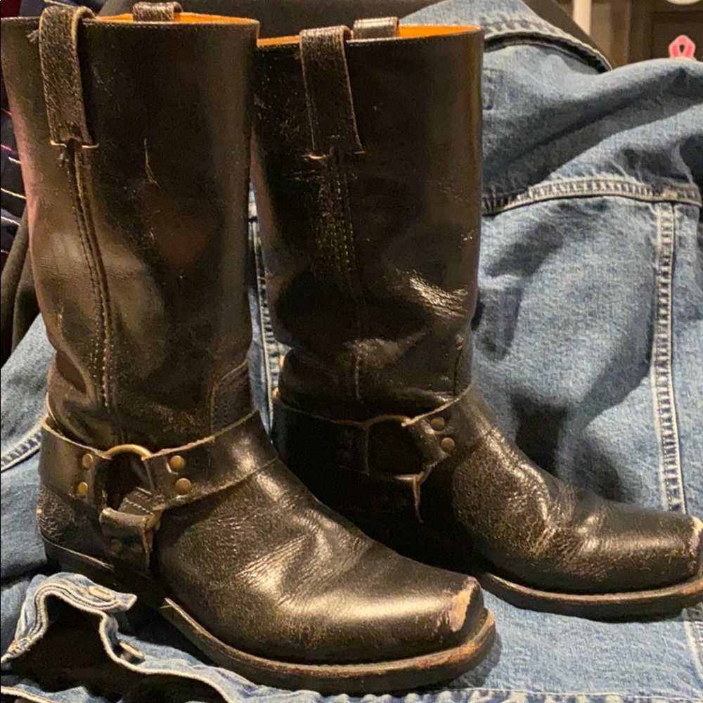 Women's Frye Distressed Harness boots